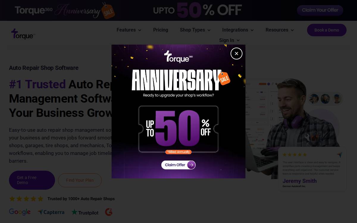 Torque360 website preview