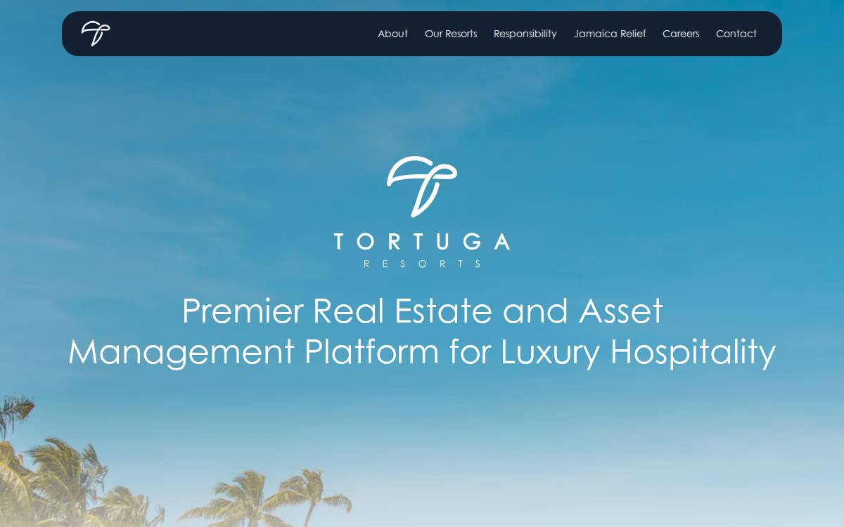 Tortuga Resorts website preview