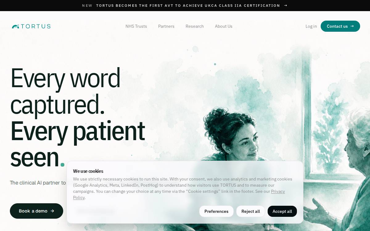 Tortus website preview