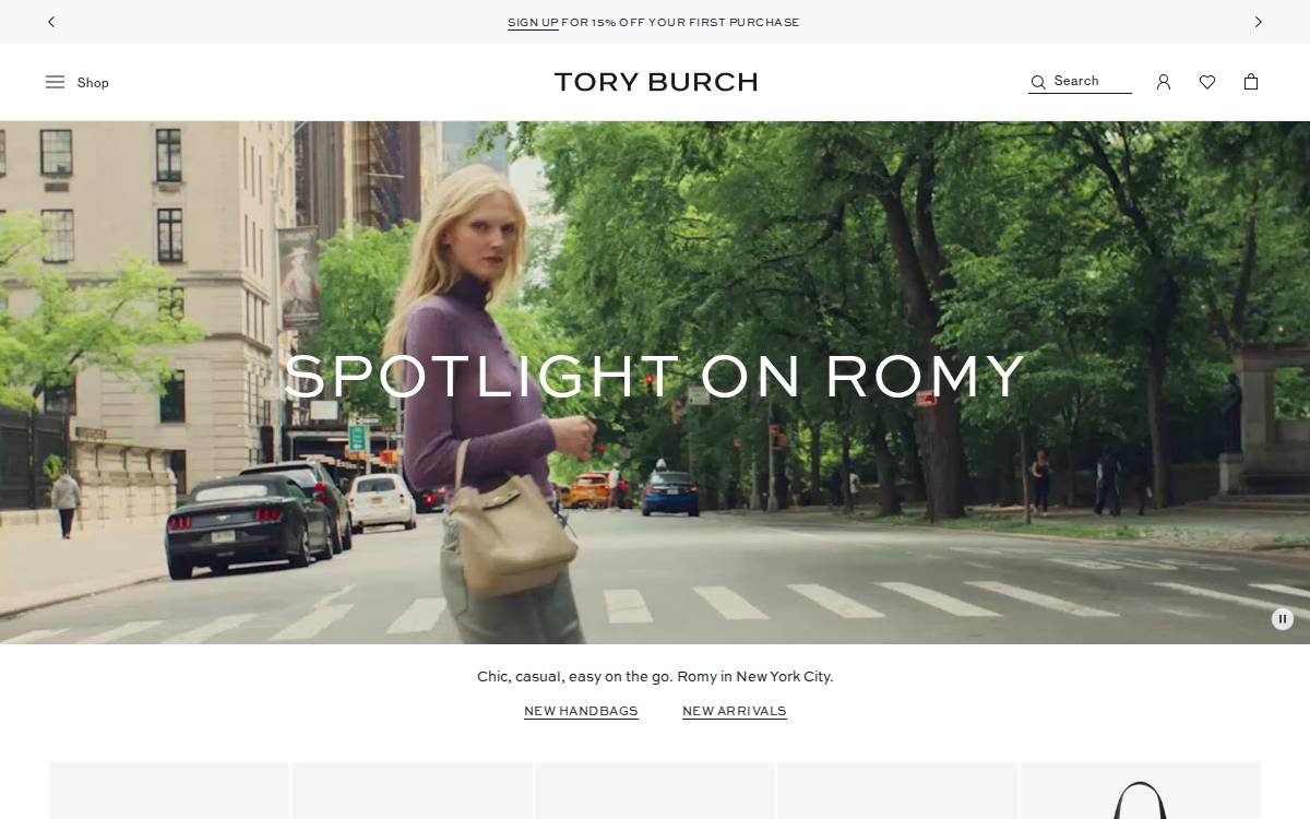 Toryburch website preview