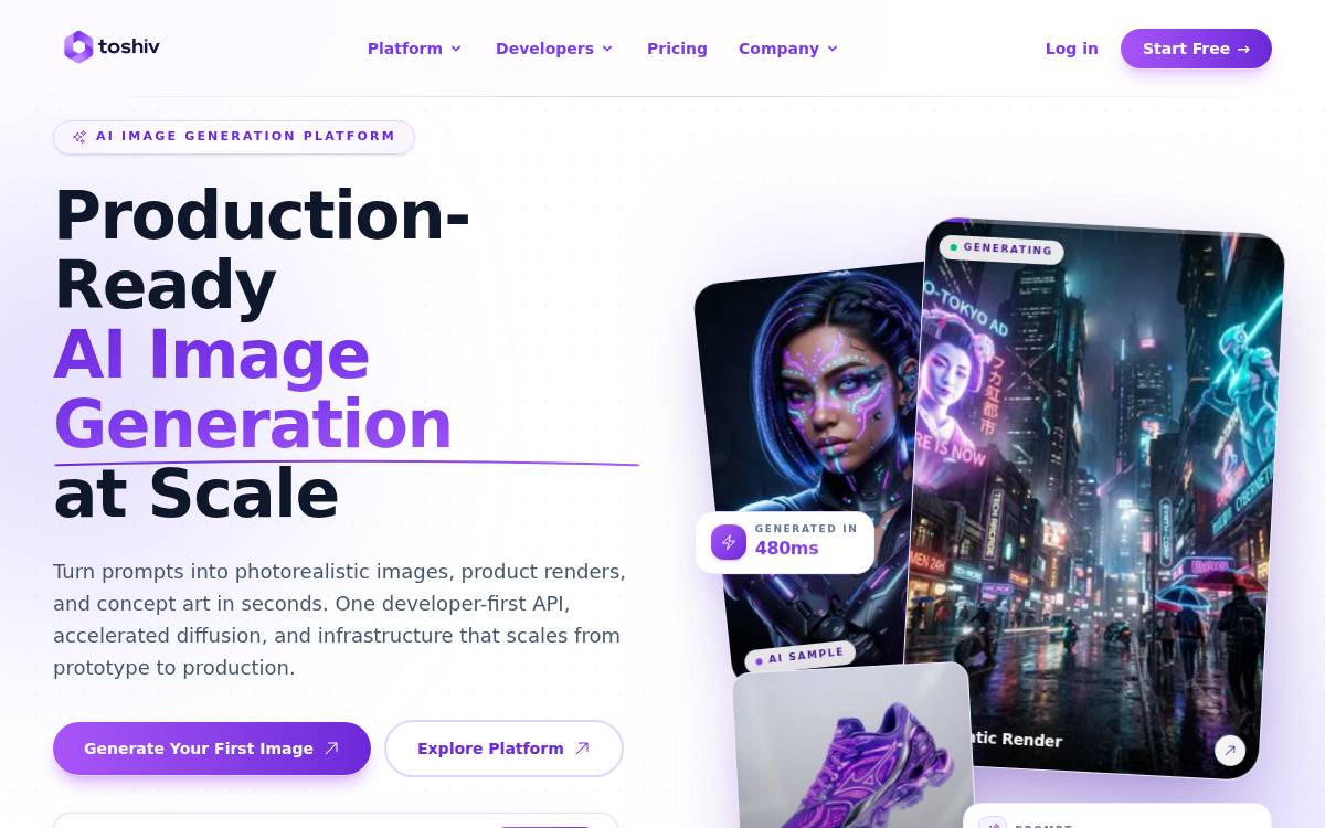 Toshiv website preview