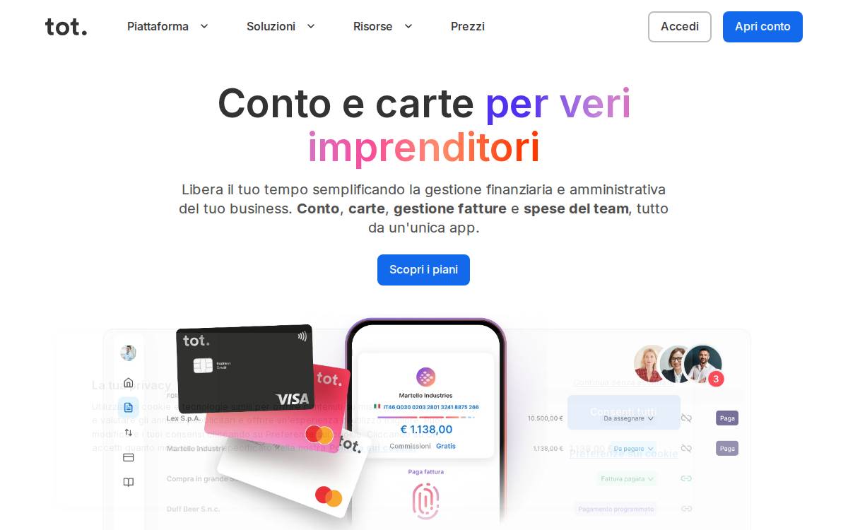 Tot website preview