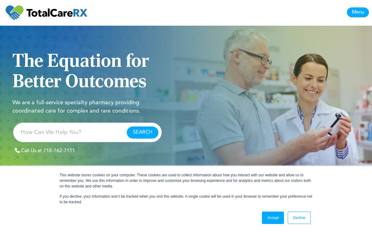 Totalcarerx website preview