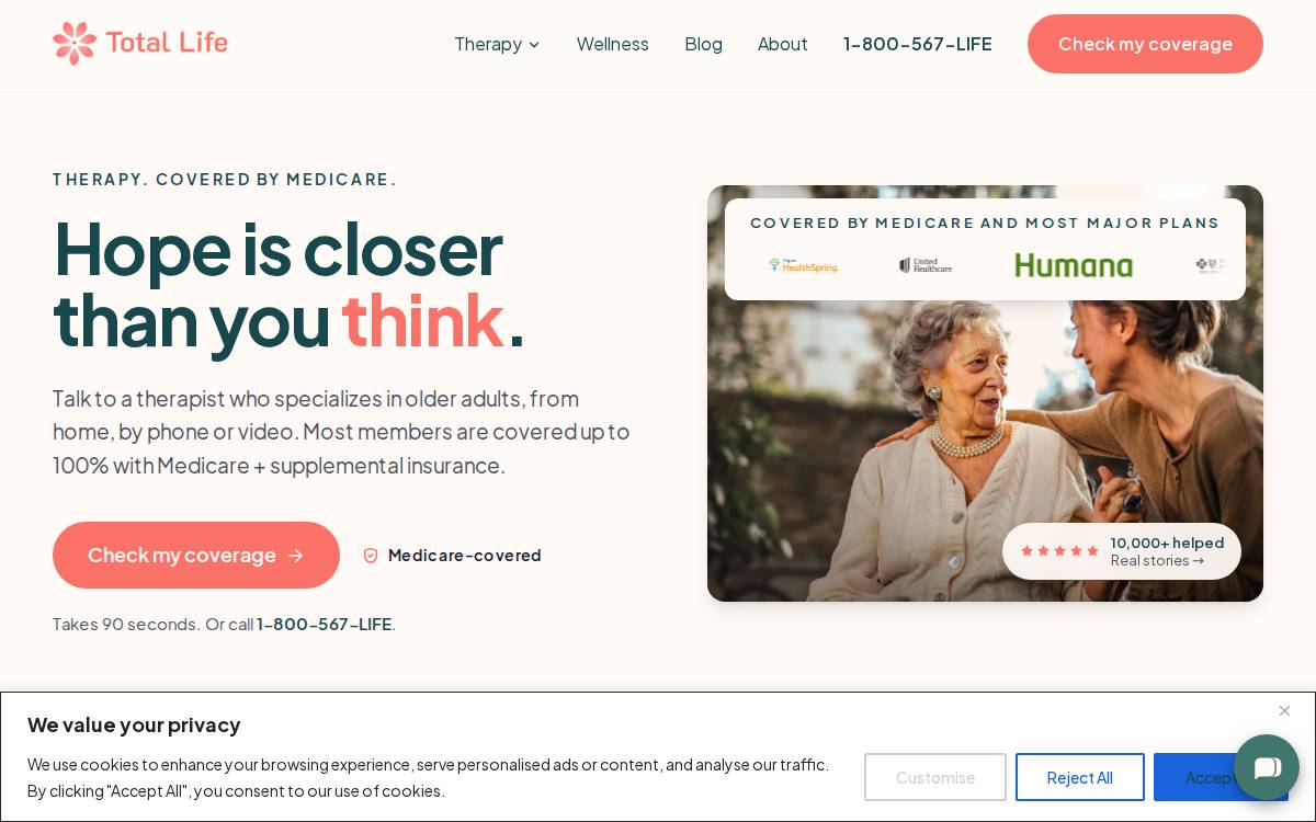 Total Life website preview