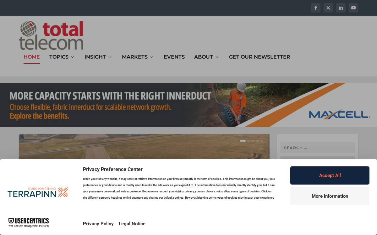 Totaltele website preview