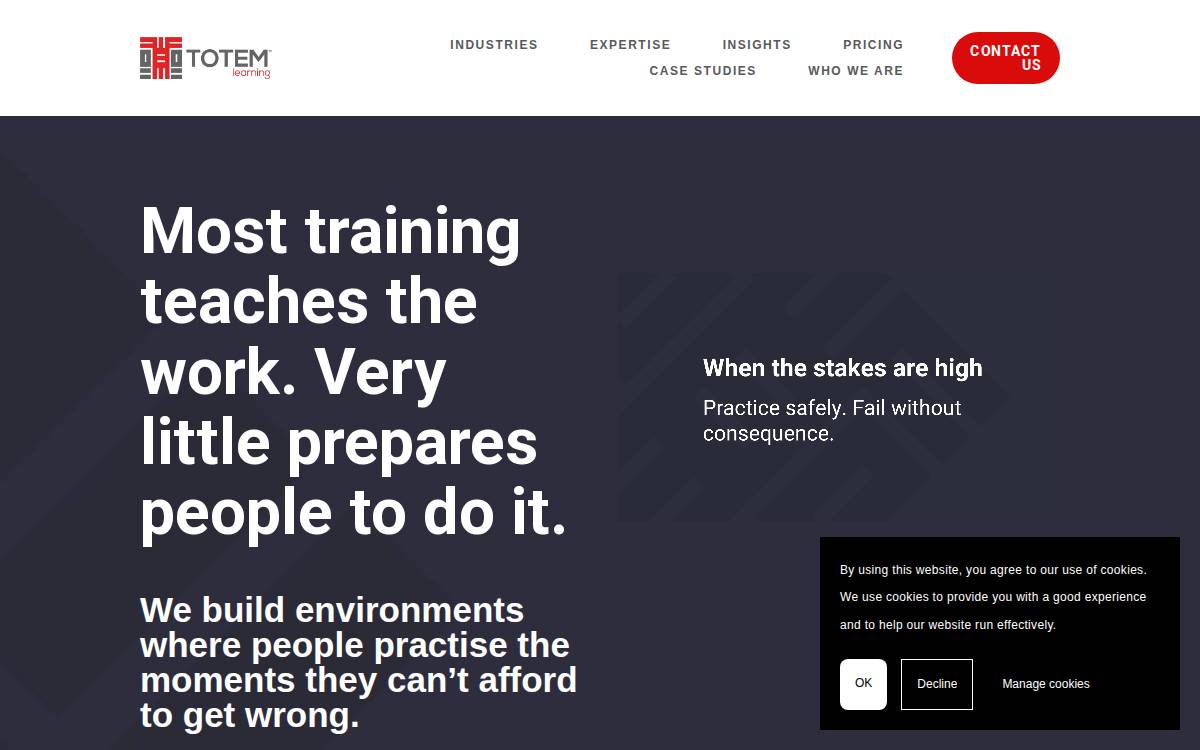 Totem Learning Seed website preview