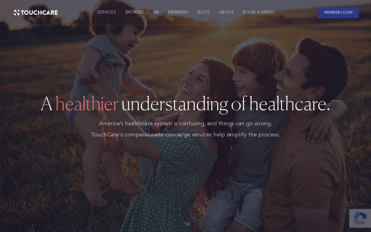 Touchcare website preview
