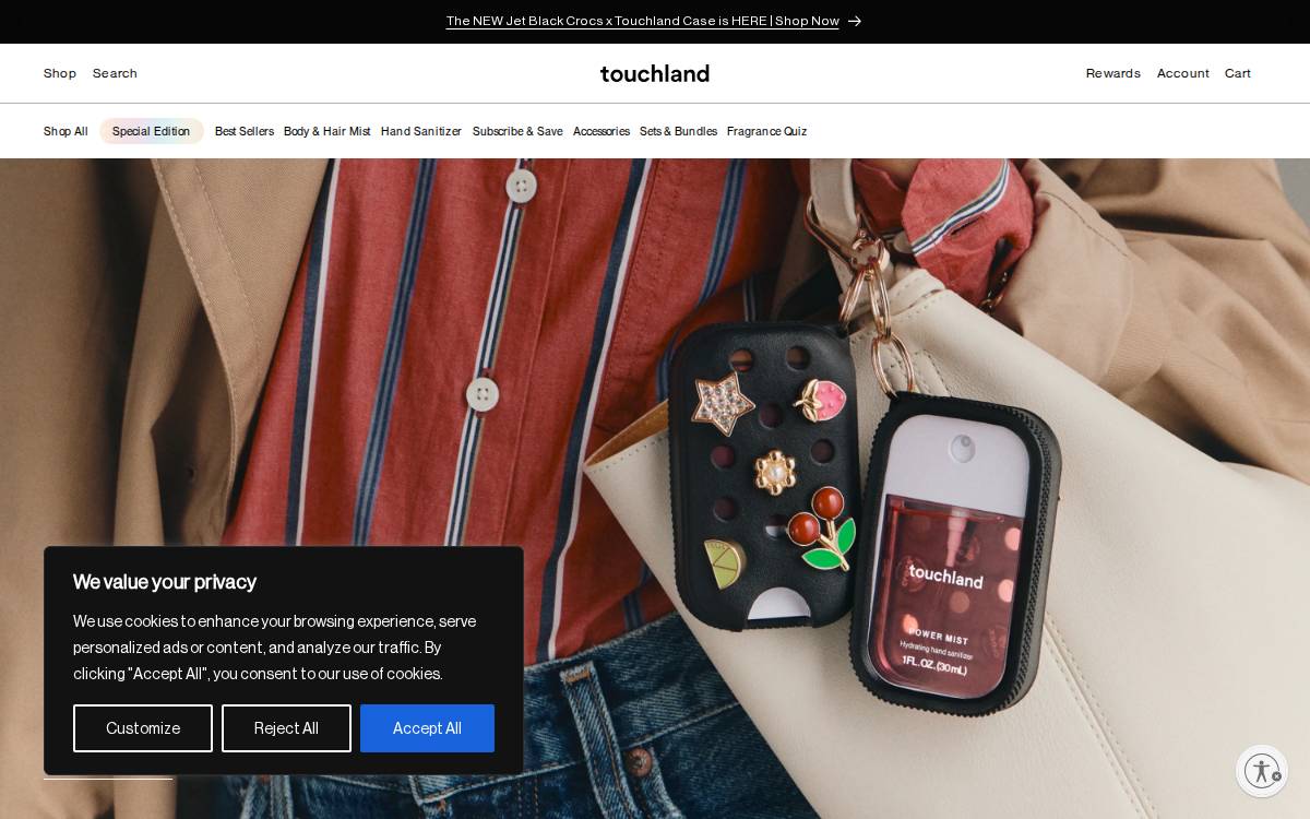Touchland website preview