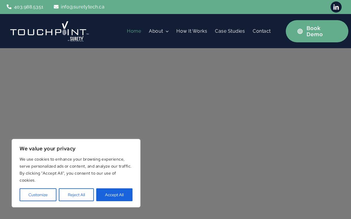 TouchPoint website preview