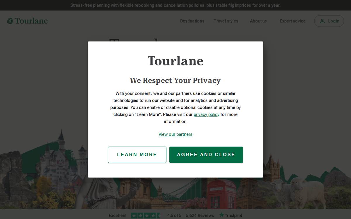 Tourlane website preview
