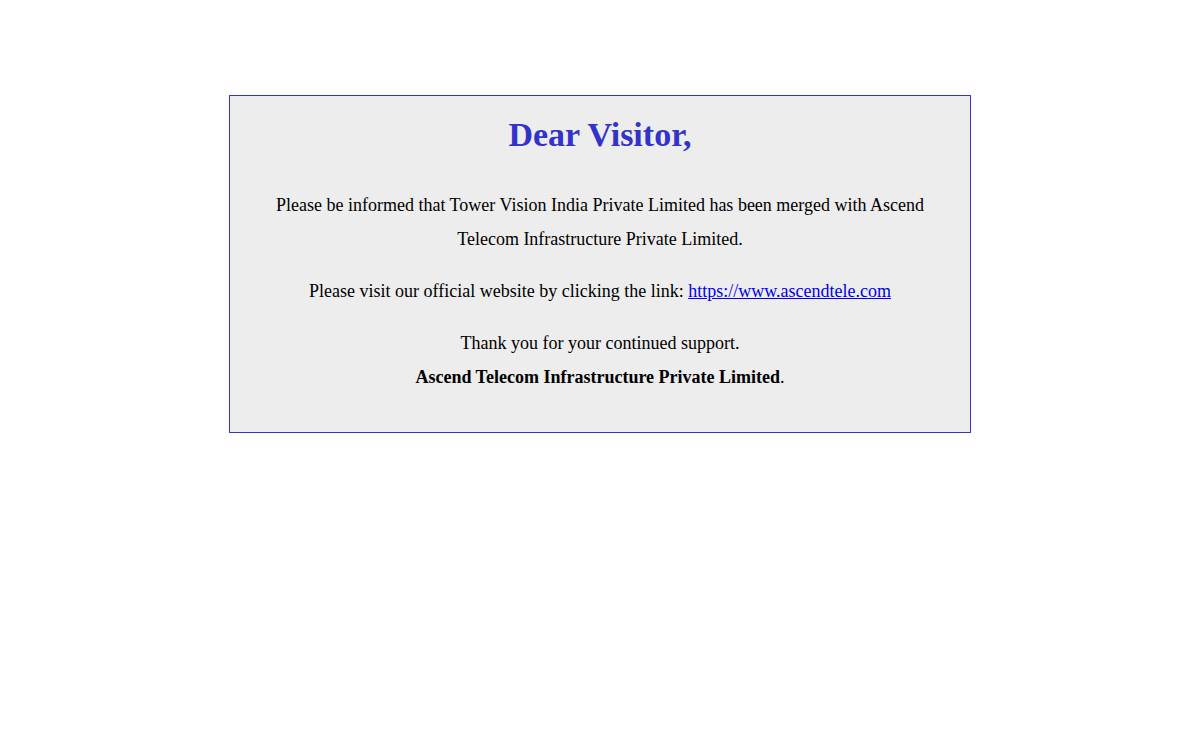 Tower Vision website preview