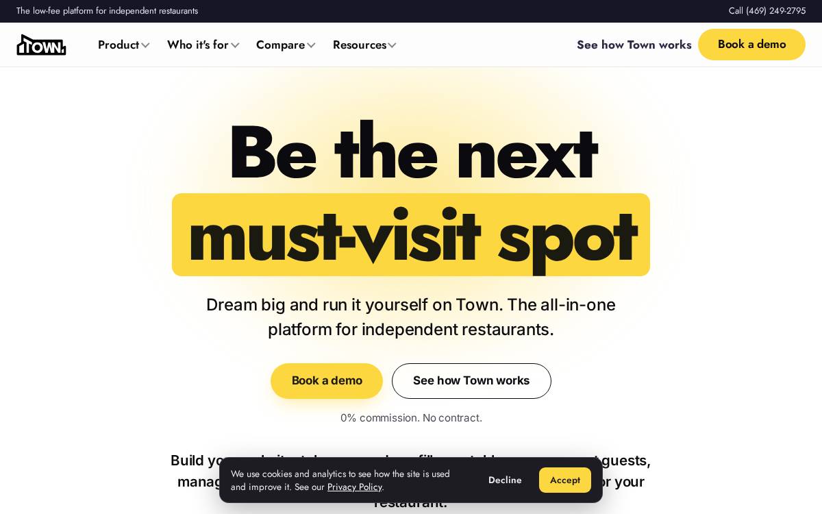 Town website preview