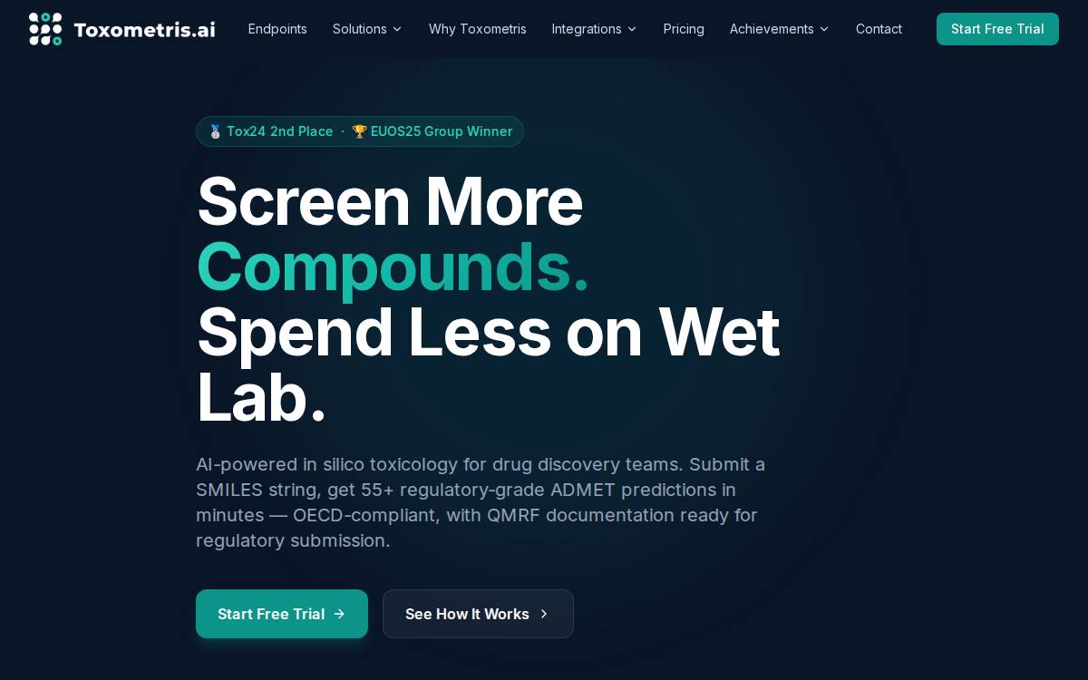 Toxometris website preview