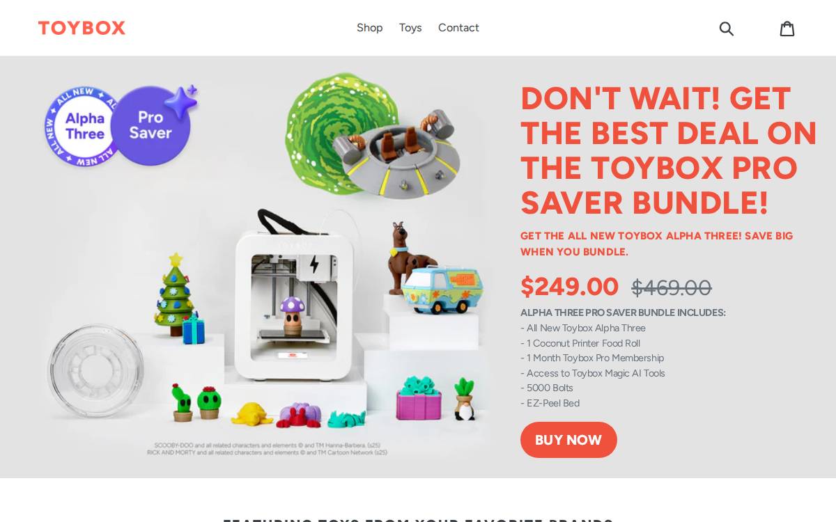 Toybox website preview