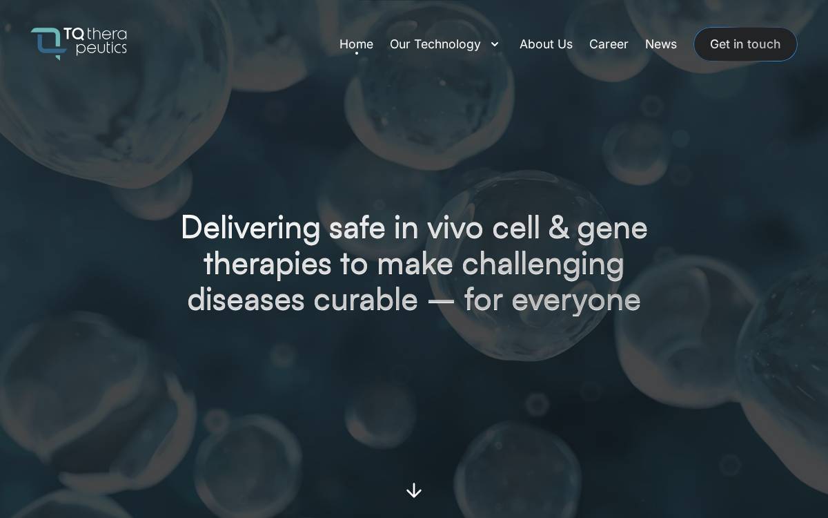 TQ Therapeutics website preview