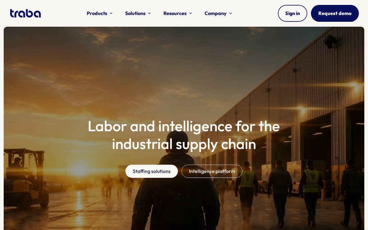 Traba website preview