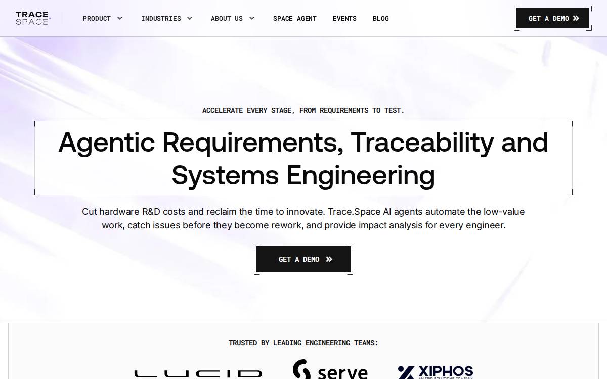 Trace website preview