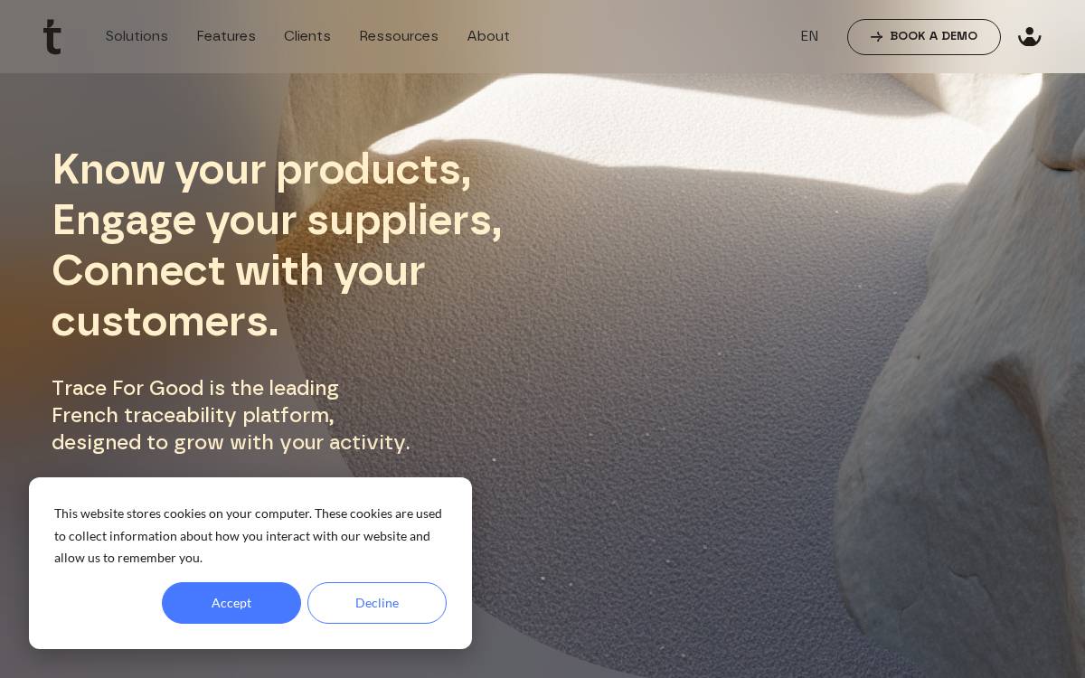 Trace for Good VENTURE CAPITAL website preview