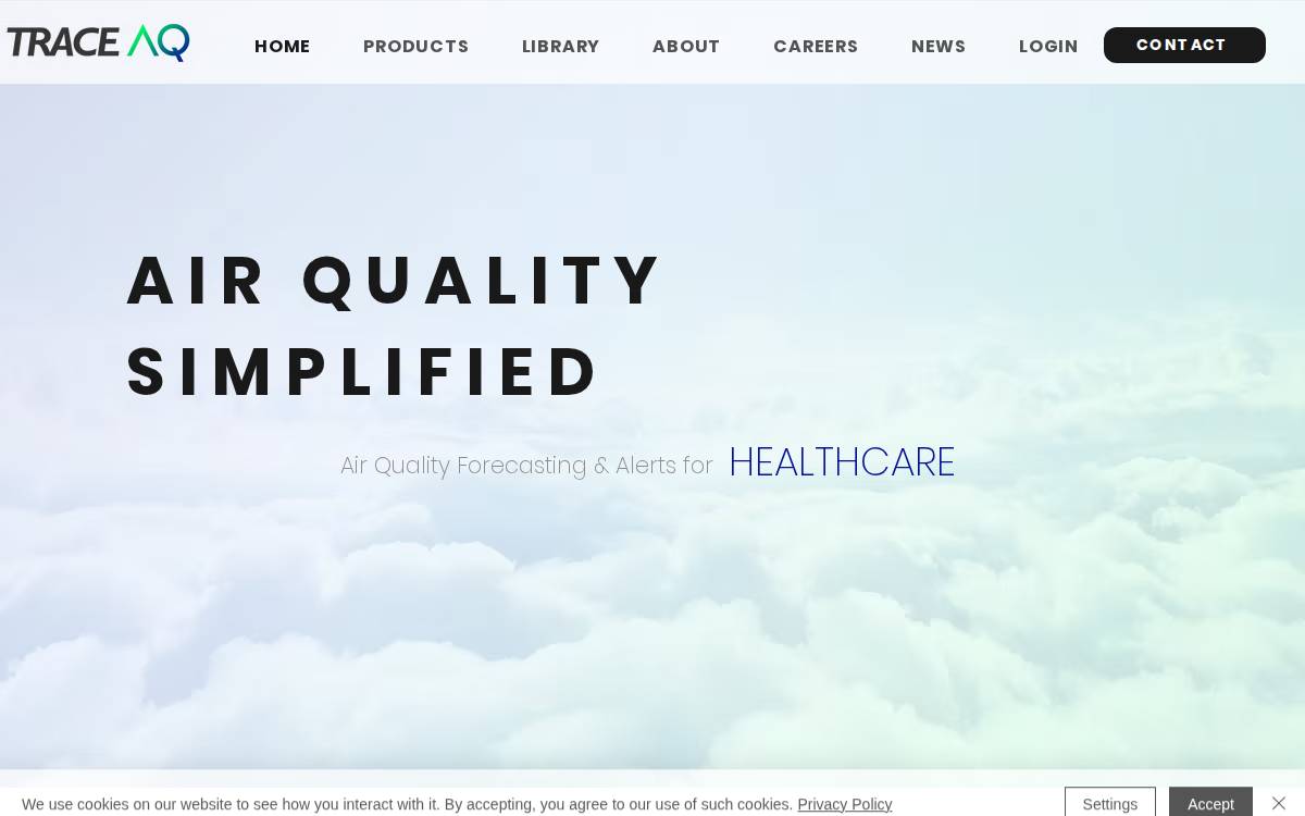 Traceaq website preview