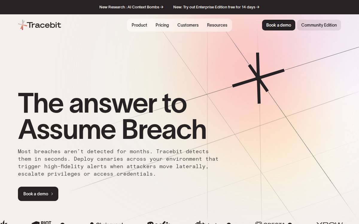 Tracebit website preview