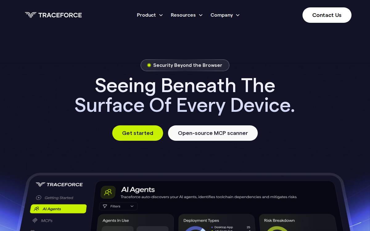 Traceforce website preview