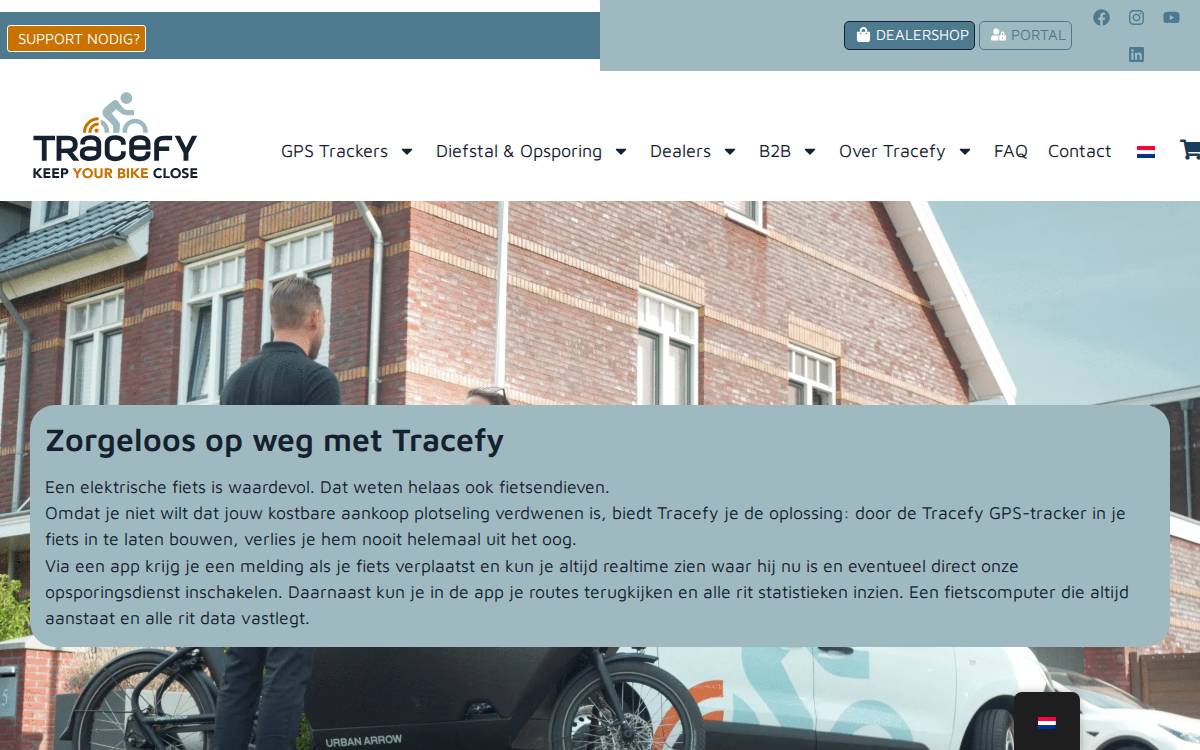 Tracefy website preview