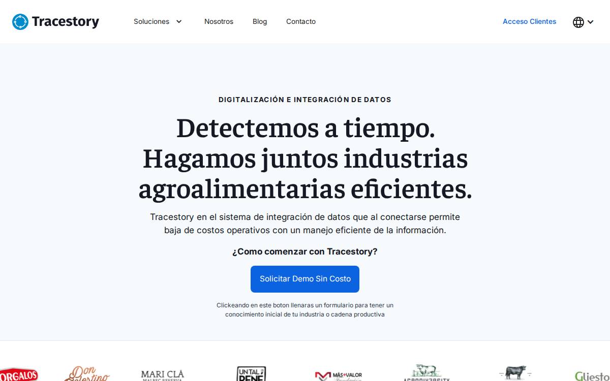 Tracestory website preview