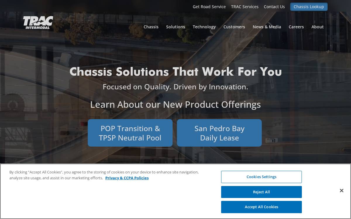TRAC Intermodal website preview