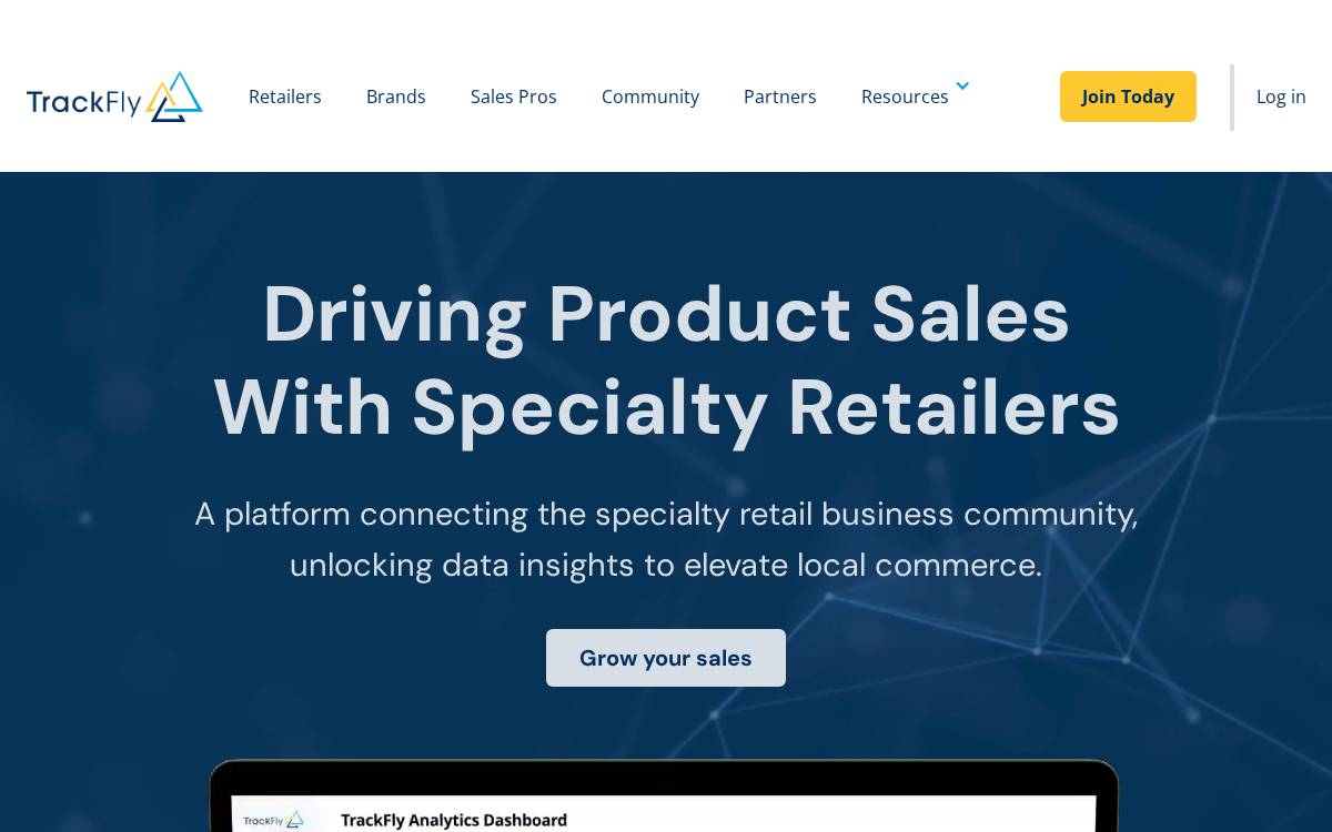 Trackfly website preview