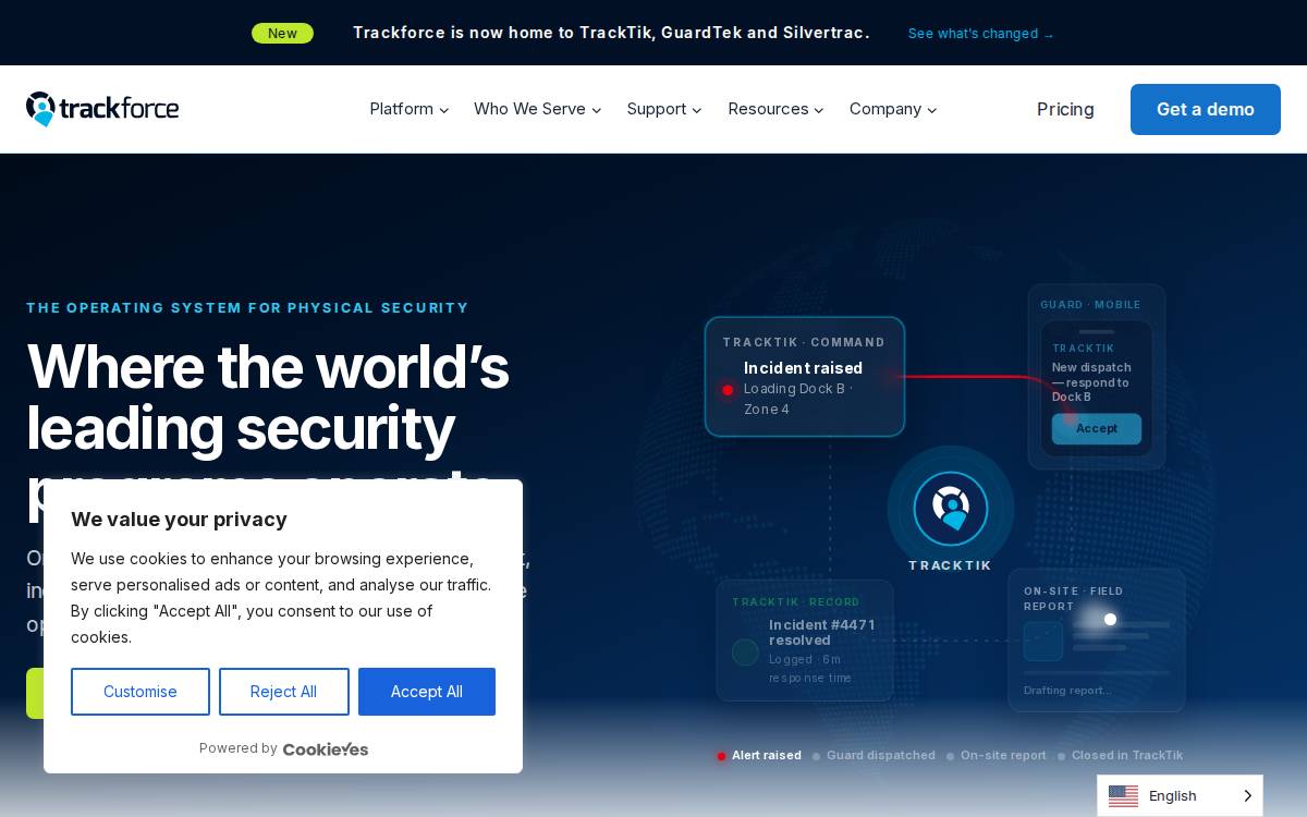 Trackforce website preview