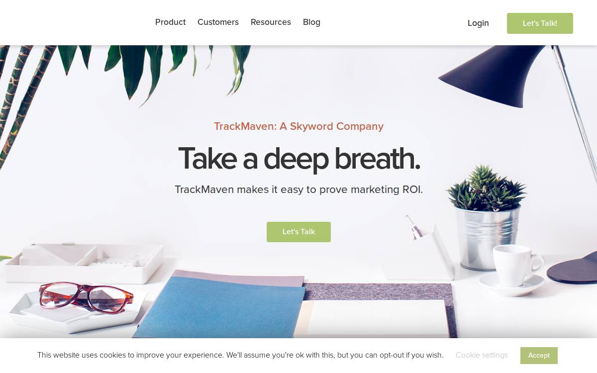 TrackMaven website preview