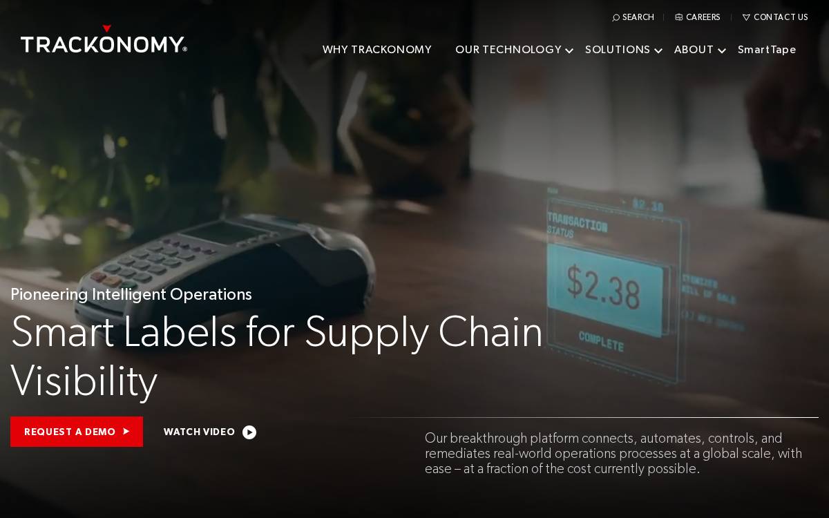 Trackonomy website preview