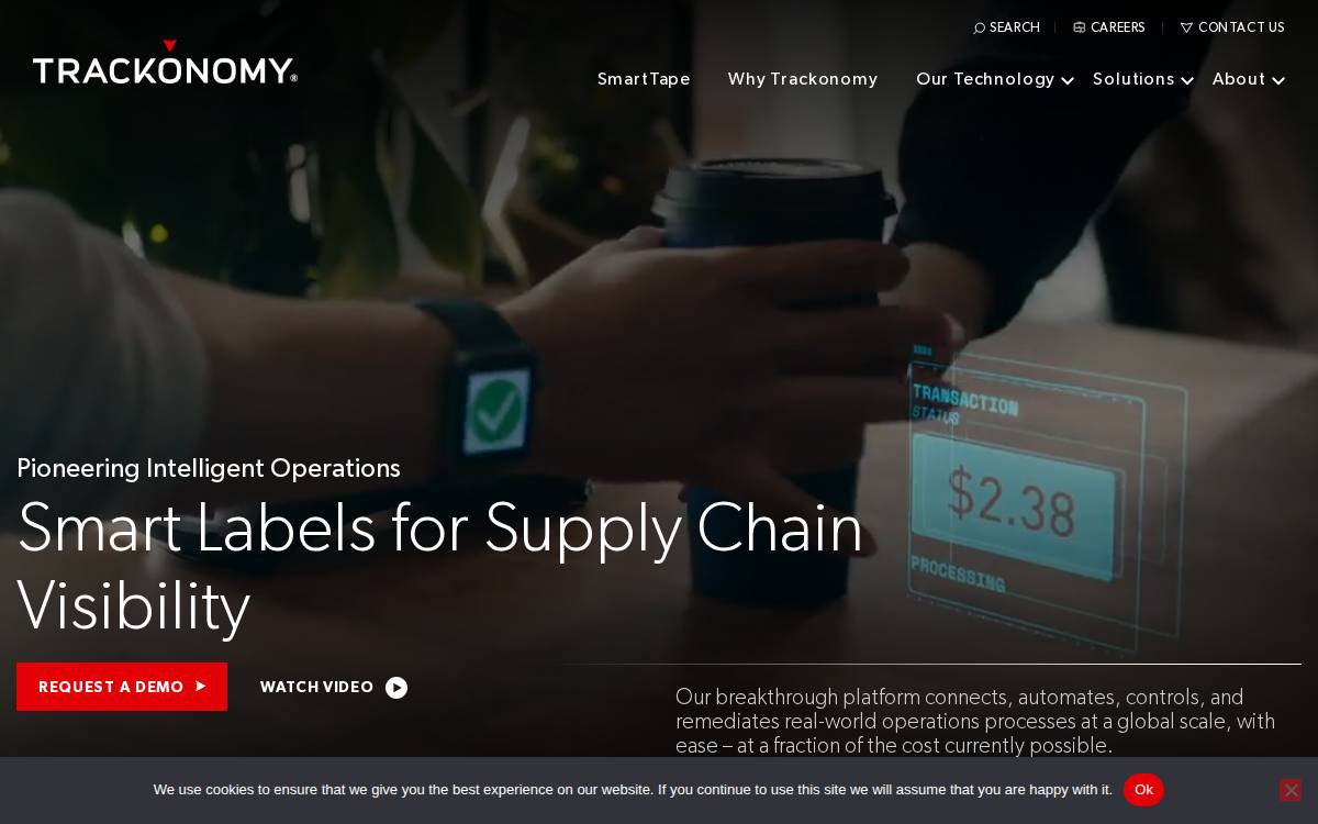Trackonomy website preview