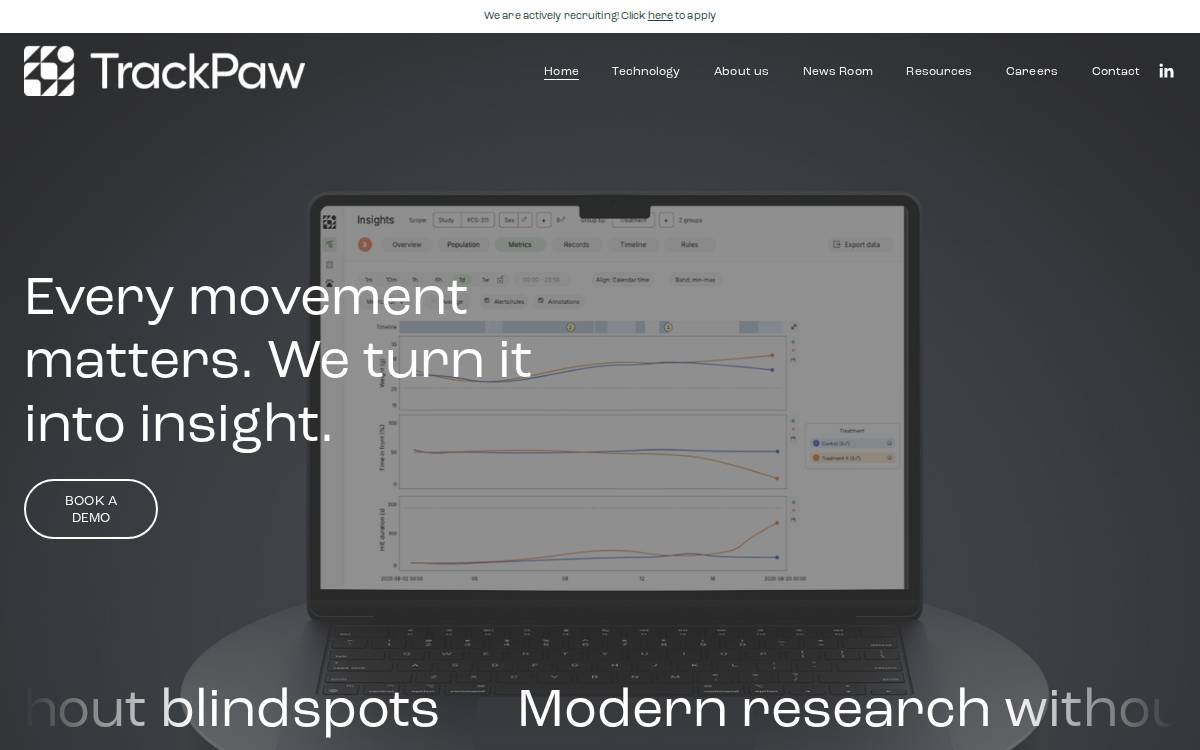 Trackpaw Scientific website preview