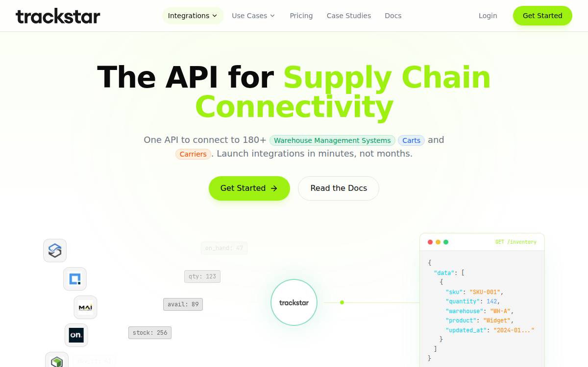 Trackstar website preview