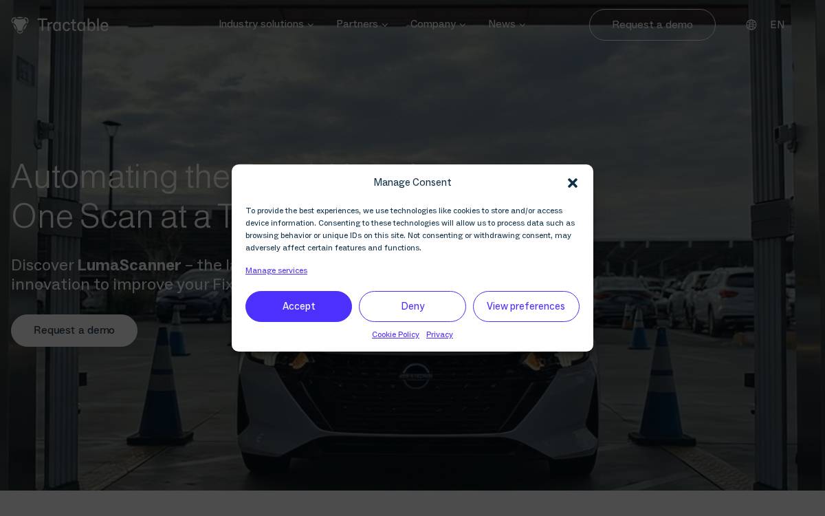 Tractable website preview