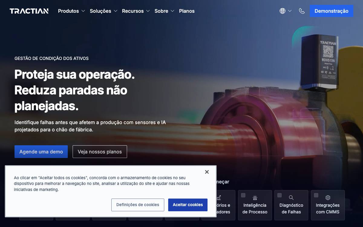 Tractian website preview