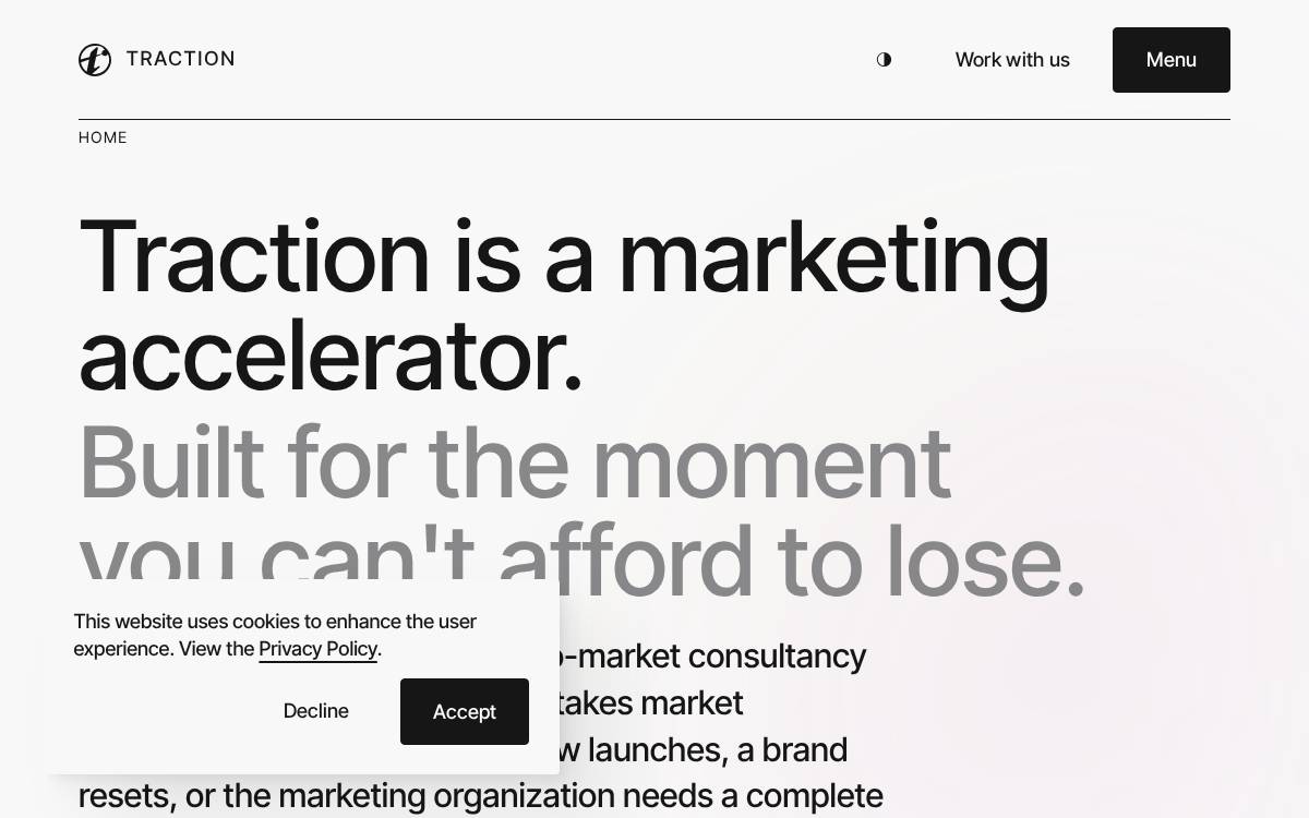 Traction marketplace-b2c website preview