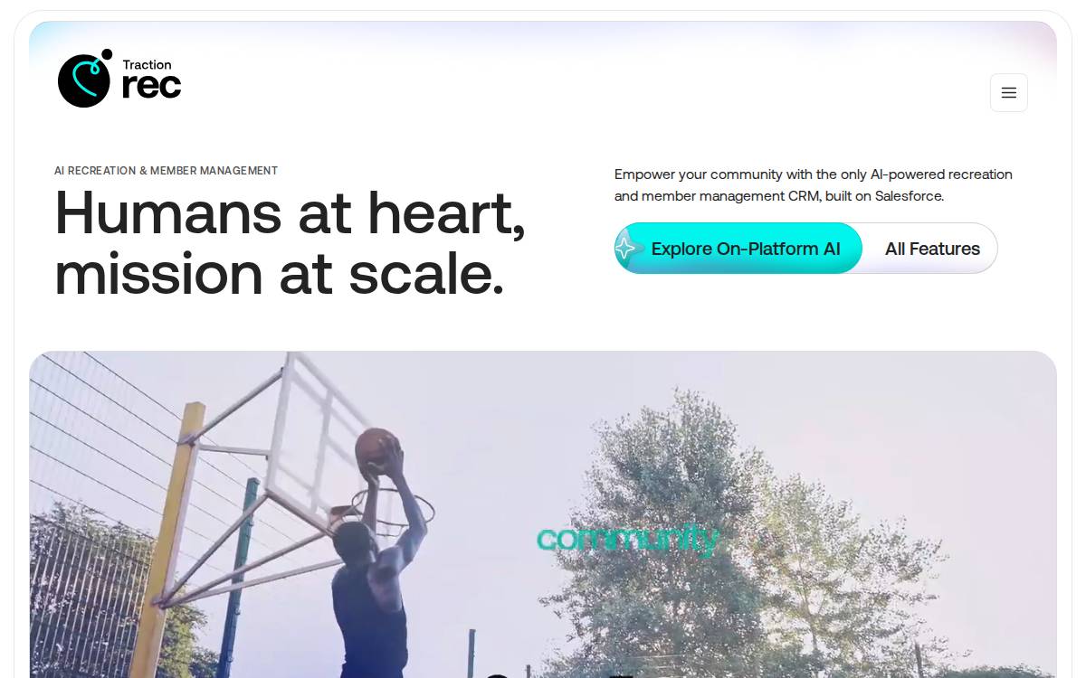 Traction Rec website preview