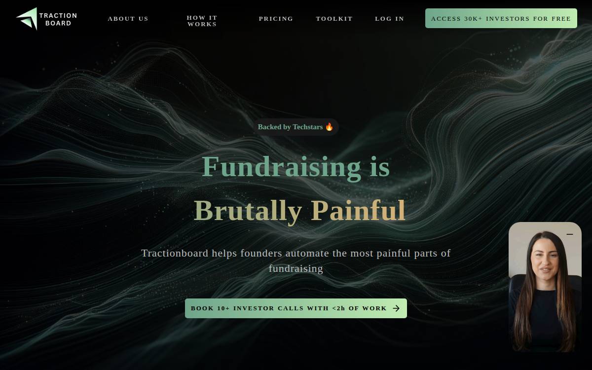 TractionBoard website preview