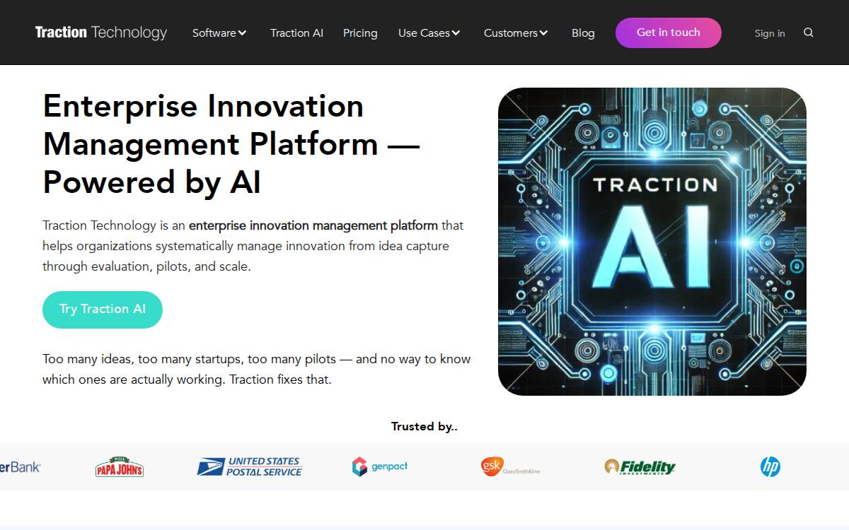 Tractiontechnology website preview