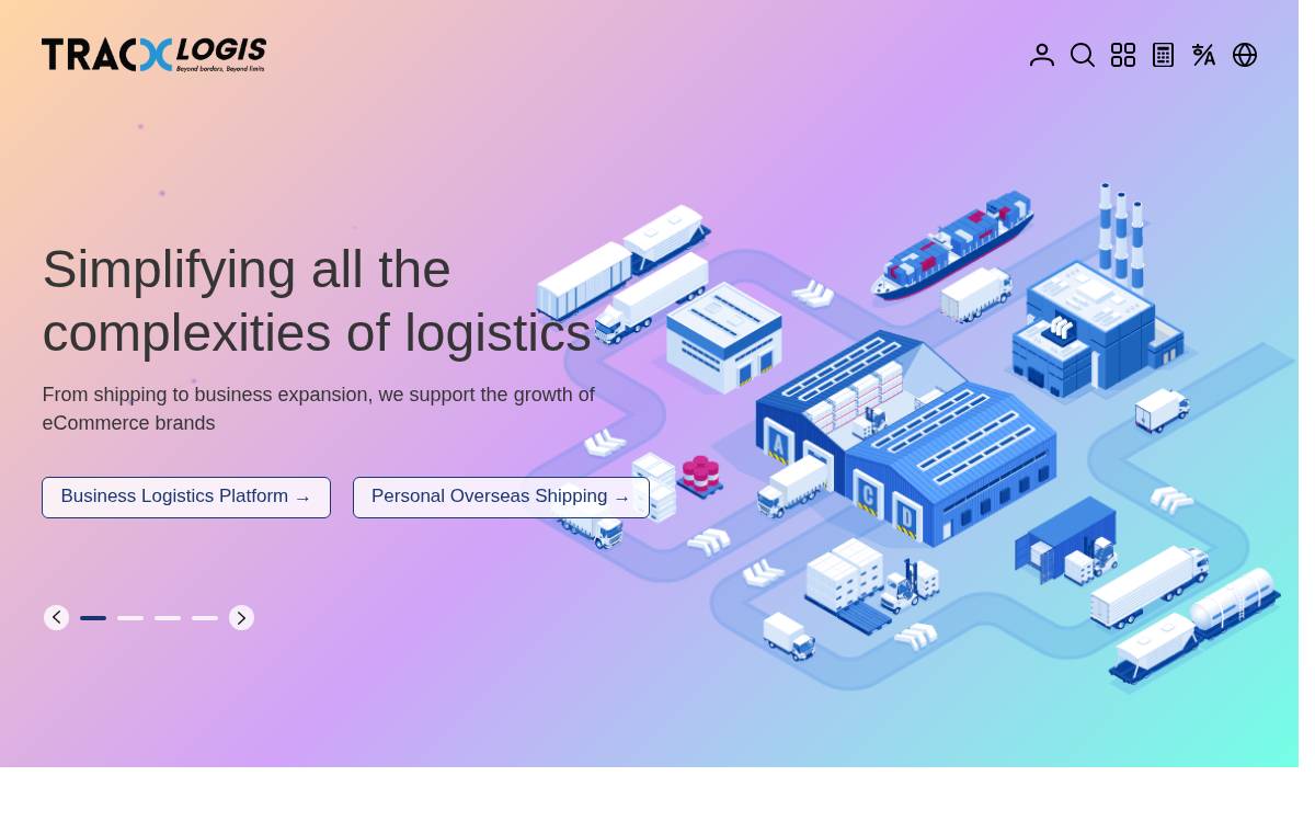 Tracxlogis website preview