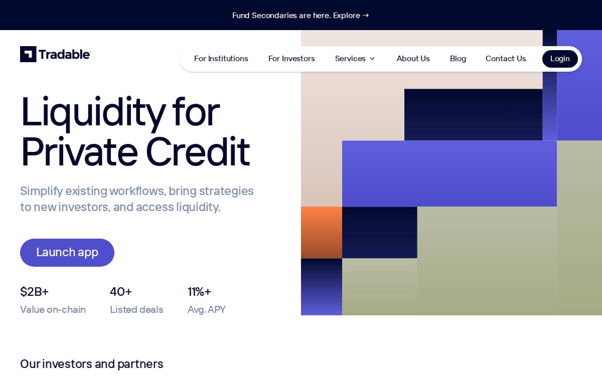 Tradable website preview