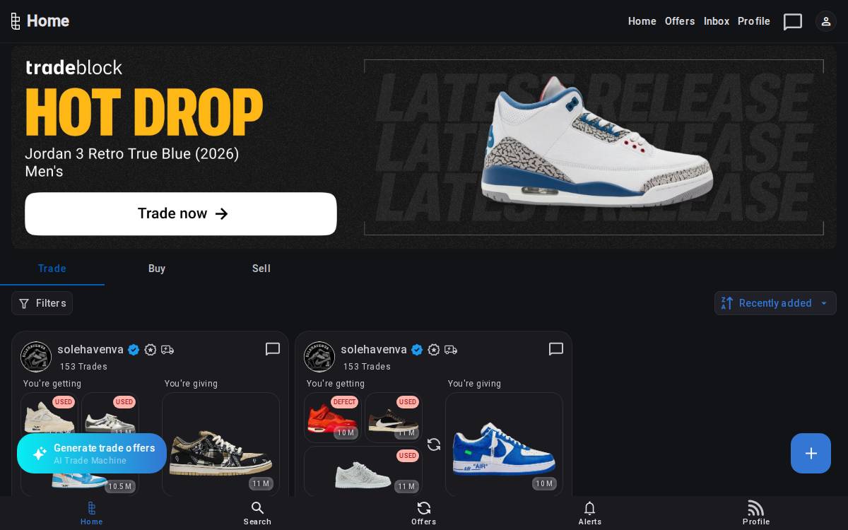 Tradeblock website preview