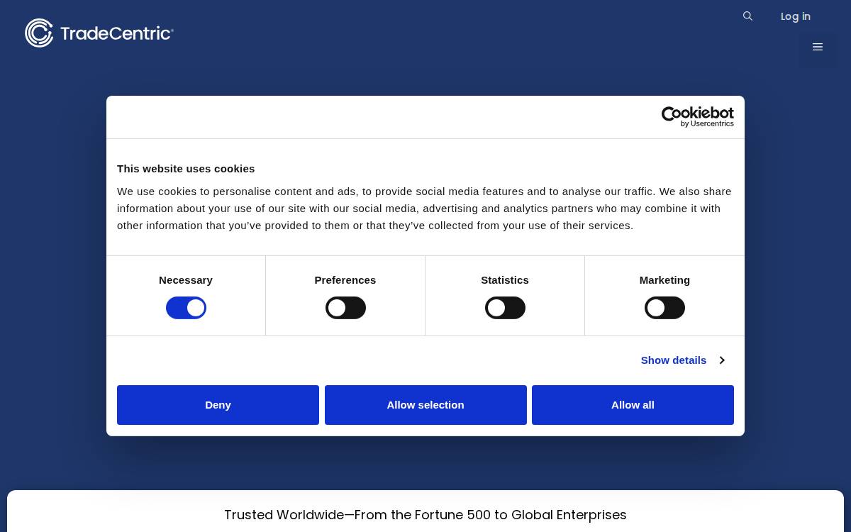 TradeCentric website preview