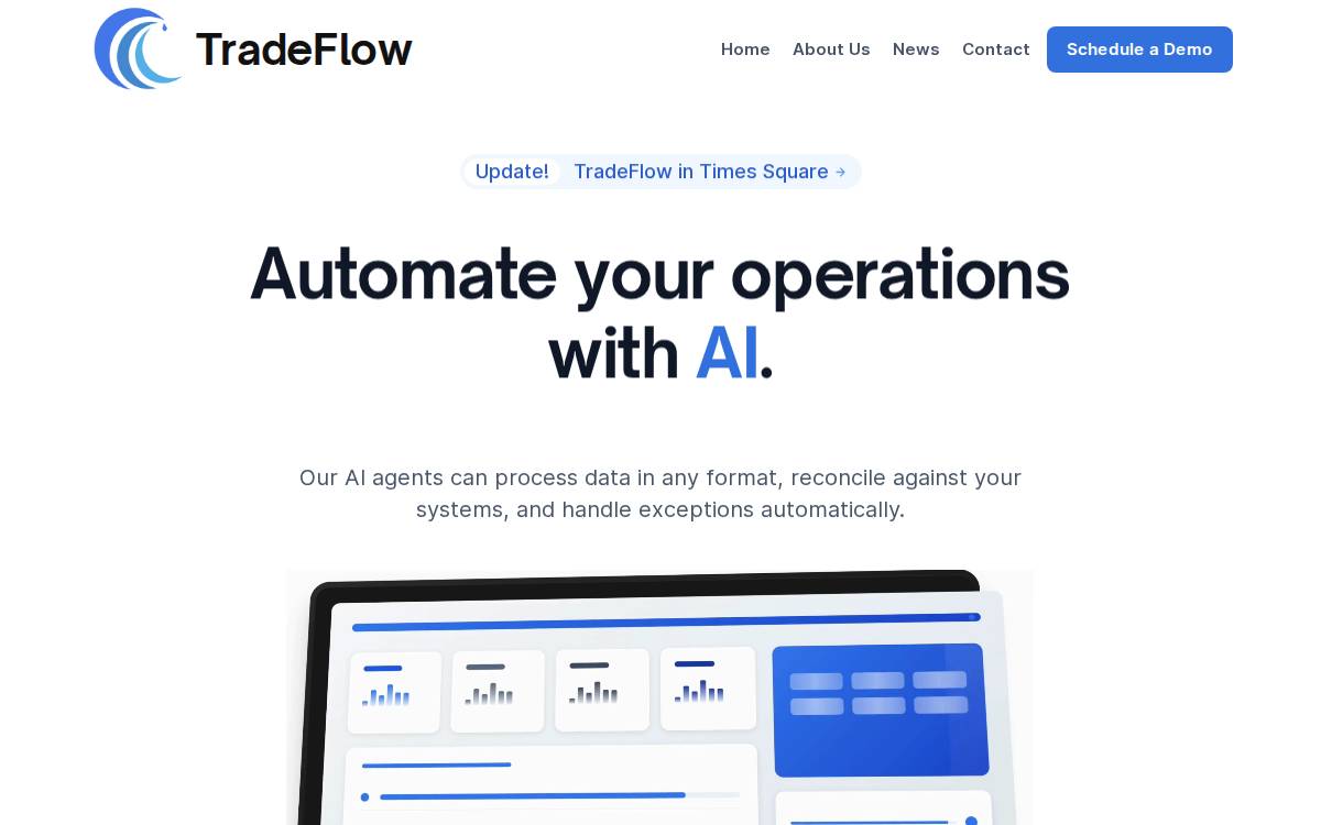 TradeFlow website preview
