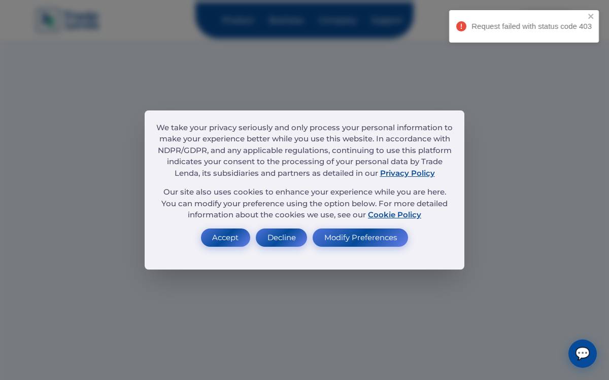 Trade Lenda website preview