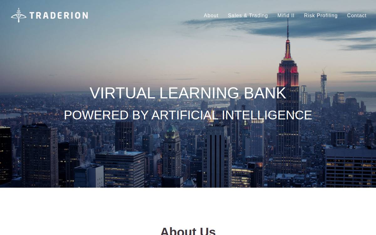 Traderion website preview