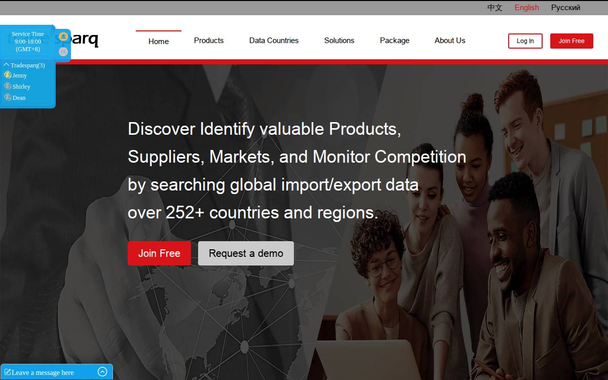 Tradesparq website preview
