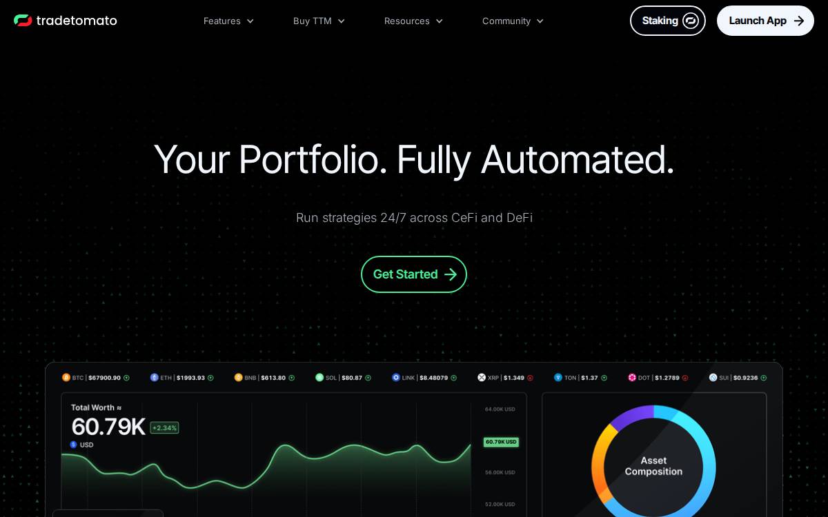 Tradetomato website preview